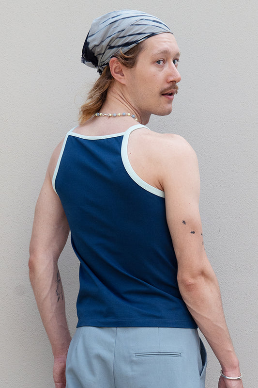 Tank Top Floris indigo