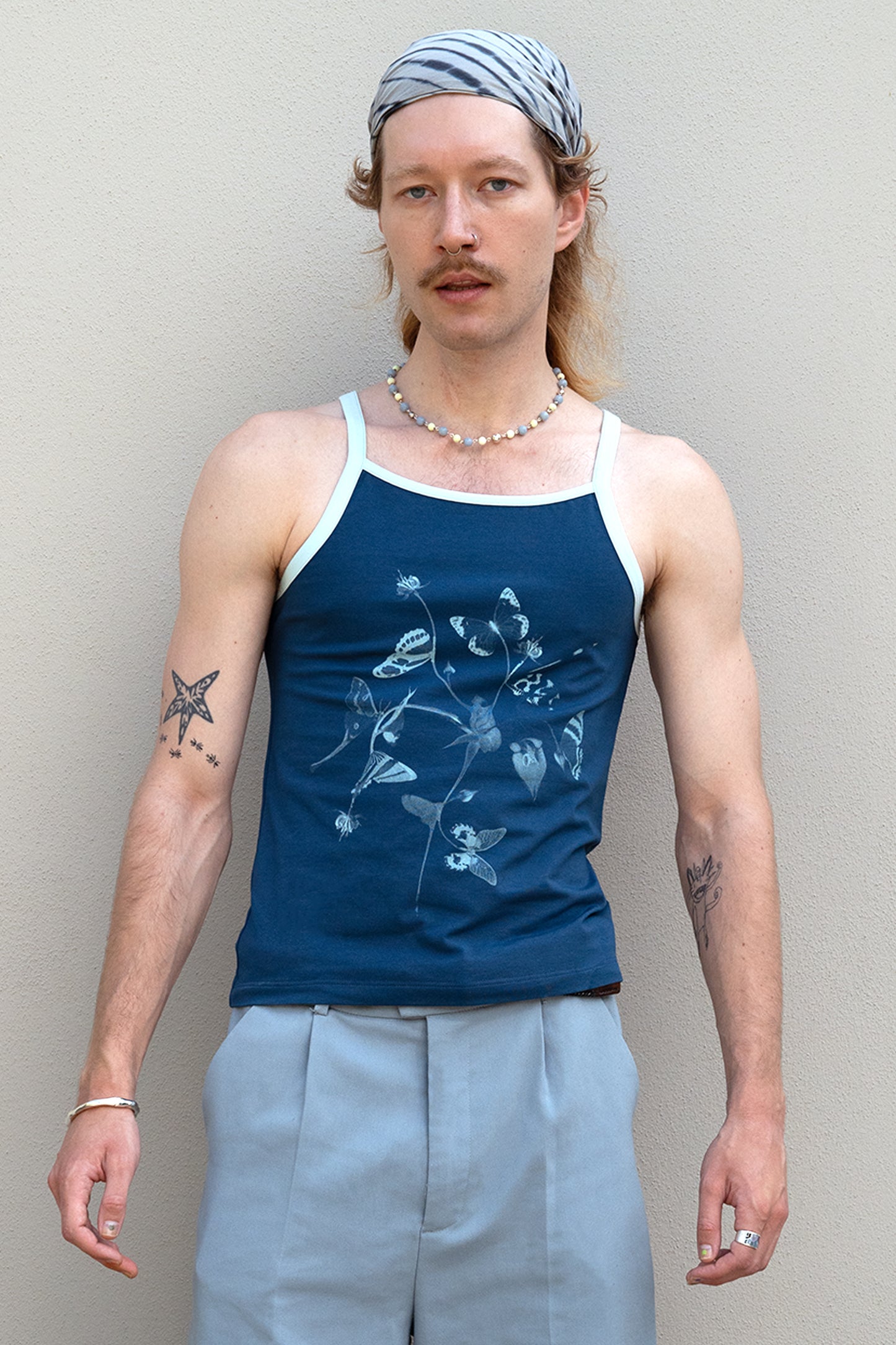 Tank Top Floris indigo