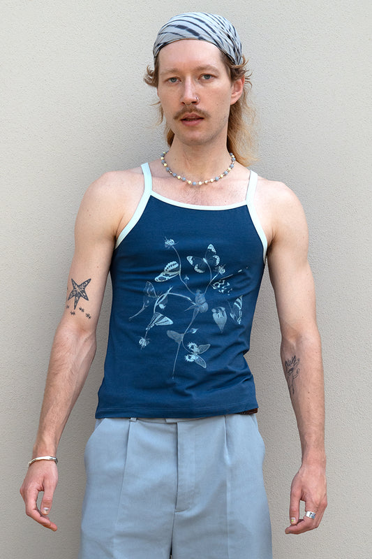 Tank Top Floris indigo