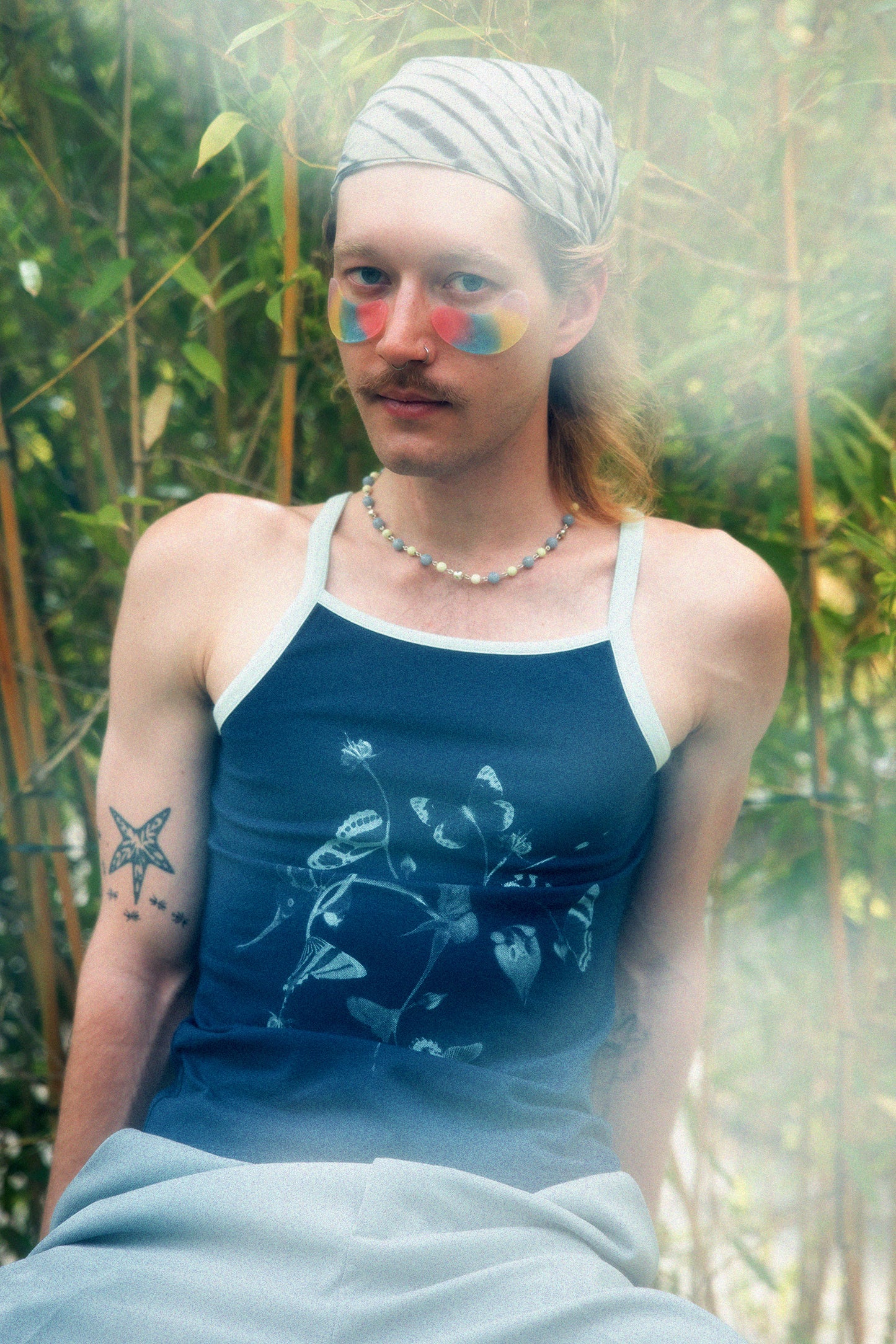 Tank Top Floris indigo